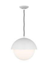 Visual Comfort & Co. Studio Collection DJP1031MWT - Hyde Modern 1-Light Indoor Dimmable Medium Pendant Ceiling Hanging Chandelier Light