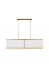 Visual Comfort & Co. Studio Collection TFC1025CGD - Dresden Casual 5-Light Indoor Dimmable Large Linear Chandelier