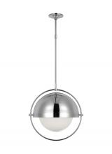 Visual Comfort & Co. Studio Collection TP1111PN - Bacall transitional 1-light indoor dimmable extra large ceiling hanging pendant in polished nickel s