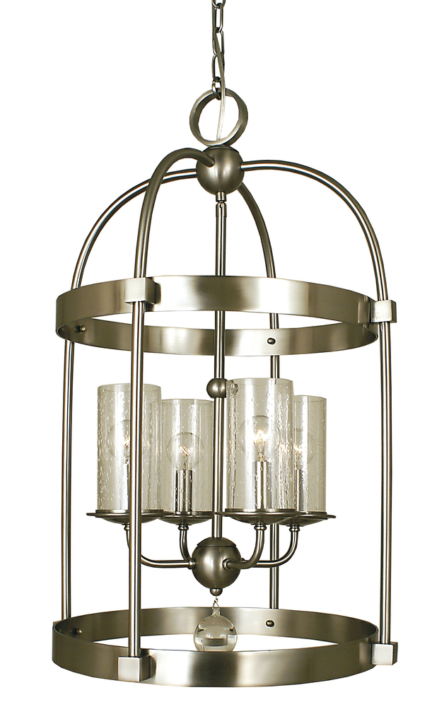 4-Light Polished Nickel Compass Dining Chandelier
