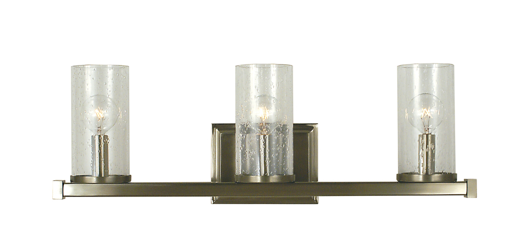 3-Light Brushed Bronze Compass Sconce