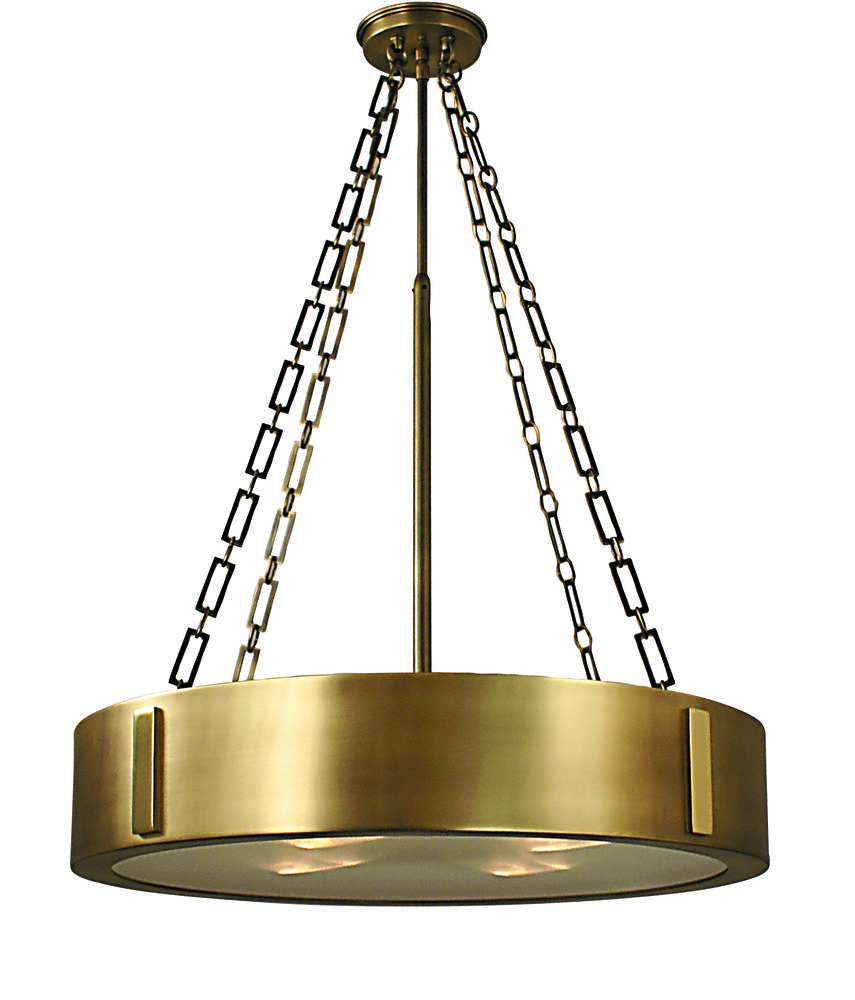 4-Light Satin Pewter/Polished Nickel Oracle Dining Chandelier
