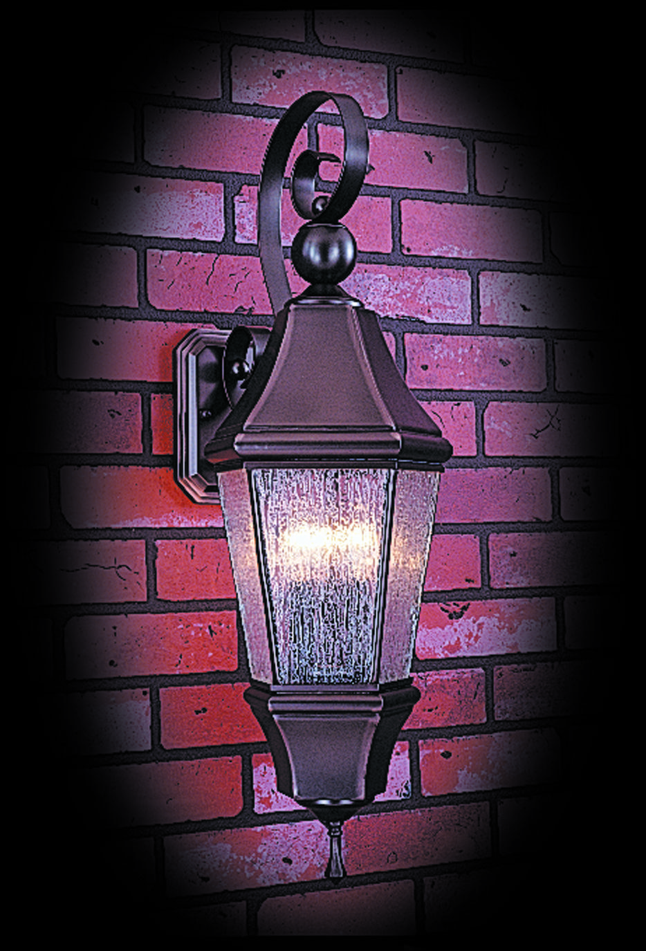 3-Light Raw Copper Normandy Exterior Wall Mount