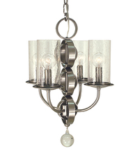 Framburg 1043 MB/F - 4-Light Mahogany Bronze/Frosted Glass Compass Dining Chandelier