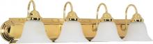  60/330 - Ballerina - 4 Light 30" Vanity with Alabaster Glass - Polished Brass Finish