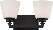  60/5552 - Mobili - 2 Light Vanity with Satin White Glass - Aged Bronze Finish