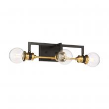  60/6973 - Intention - 3 Light Vanity - Warm Brass and Black Finish