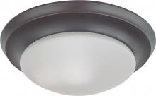  62/787 - 12'' - LED Flush with Frosted Glass- Mahogany Bronze Finish- 120-277V