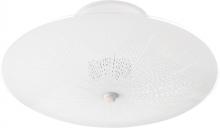  SF76/269 - 2 Light - 12" Flush with Round Sunburst Glass - White Finsh