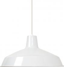  SF76/283 - 1 Light - 16" Pendant with Warehouse Shade - White Finish