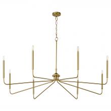  6238-8-80 - Providence 8 Light Chandelier, Aged Brass