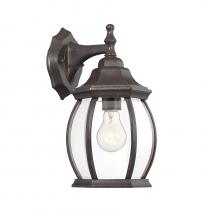 Savoy House Meridian M50053RB - 1-Light Outdoor Wall Lantern in Rustic Bronze