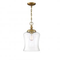  M70019NB - 1-Light Pendant in Natural Brass