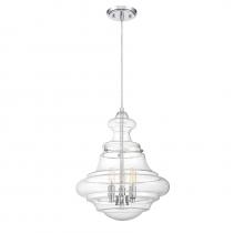  M70058CH - 3-Light Pendant in Chrome