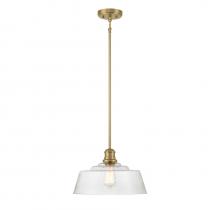  M7023NB - 1-Light Pendant in Natural Brass