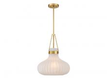  M7046NB - 1-Light Pendant in Natural Brass