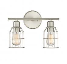  M80003BN - 2-Light Bathroom Vanity Light in Brushed Nickel